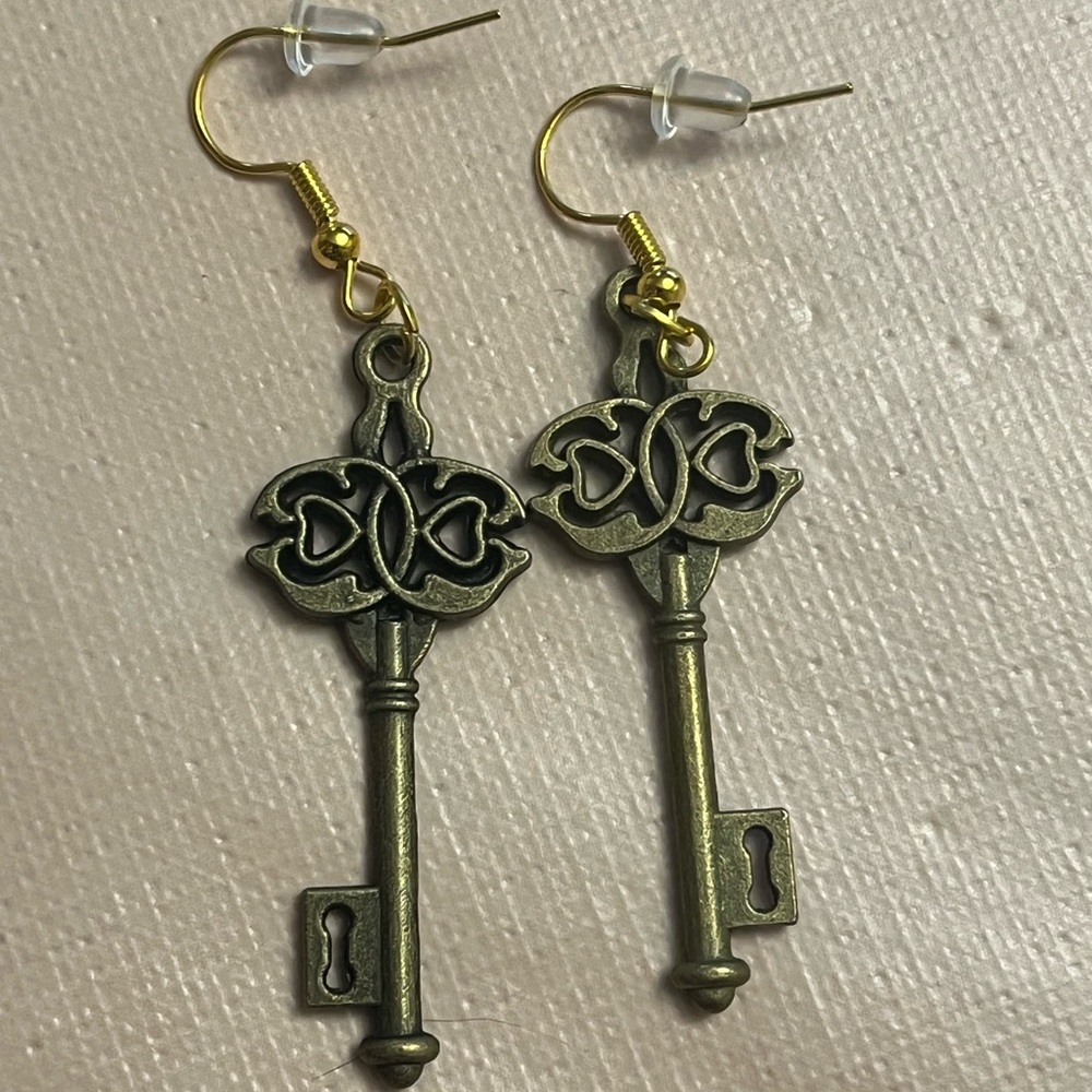 Key earrings. Handmade. #2